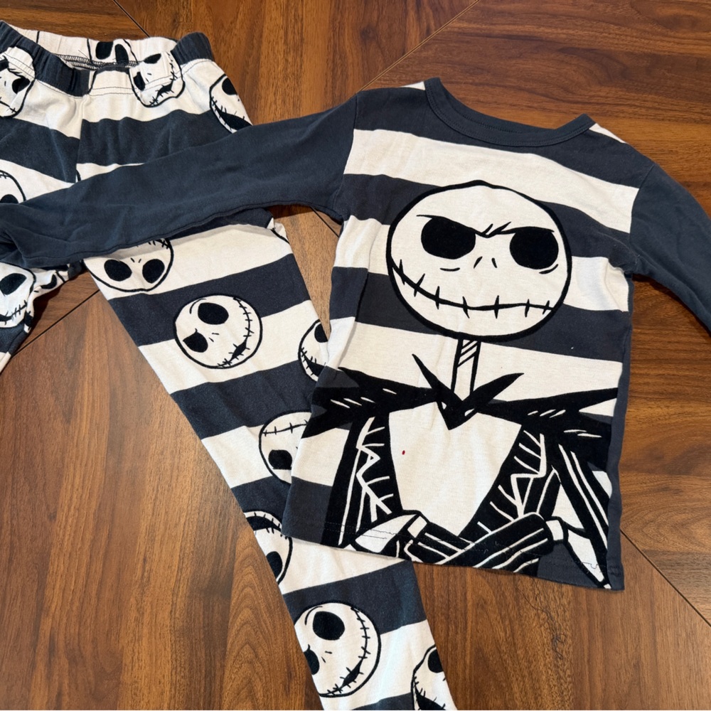 Disney Black and White Striped Footie